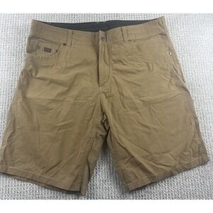 Kuhl Radikl Cargo Shorts Mens 38 Khaki Stretch Hiking Outdoor Nylon Spandex